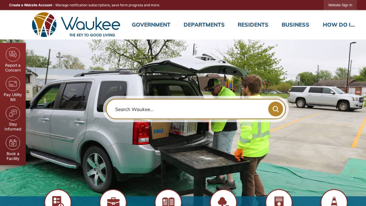 Waukee Location website screenshot