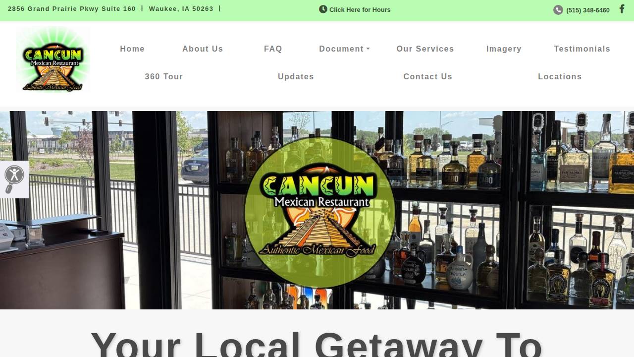 Cancun Grill And Cantina 3 website screenshot