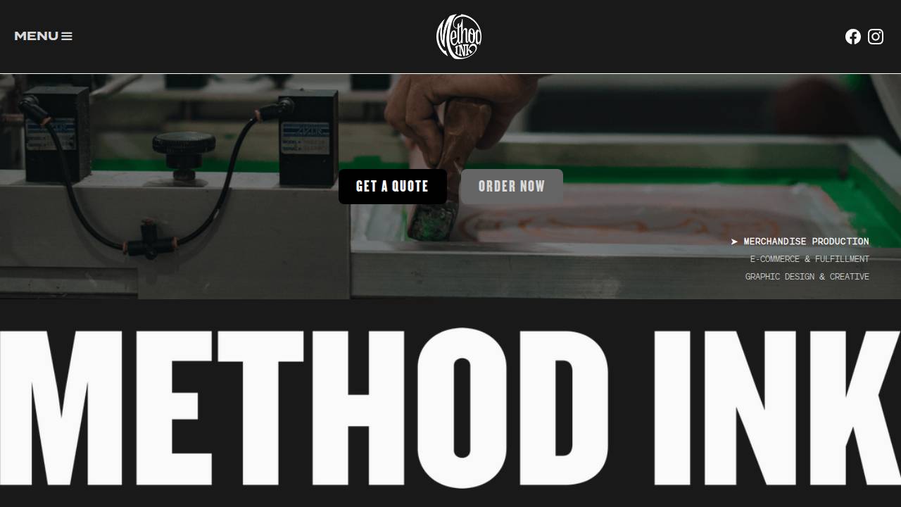 Method Ink website screenshot