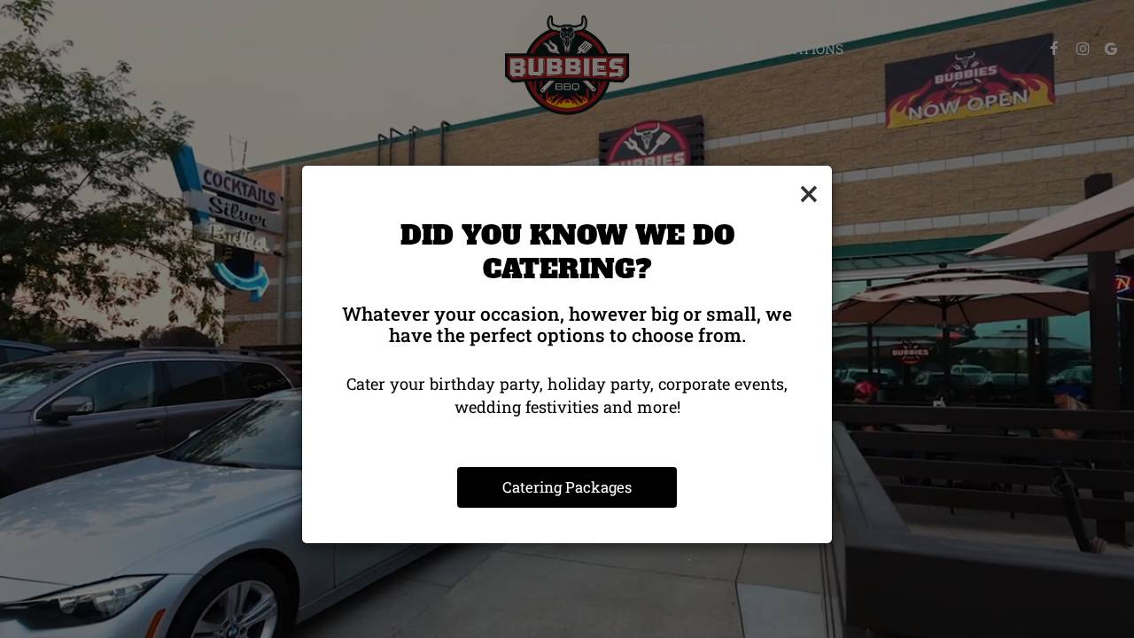 Bubbies Bbq website screenshot