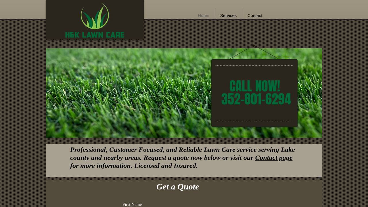 Hk Lawnscapes LLC website screenshot