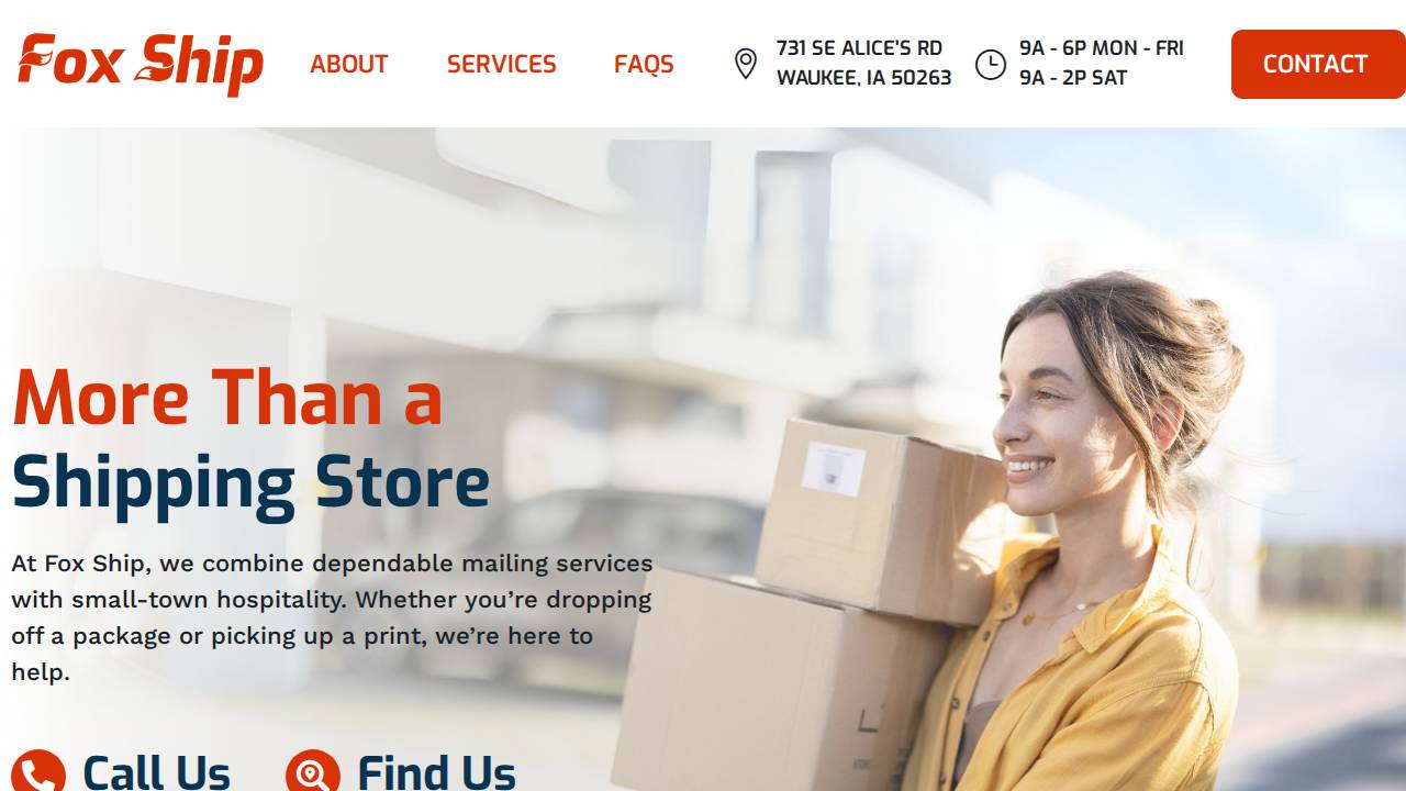 Fox Ship website screenshot