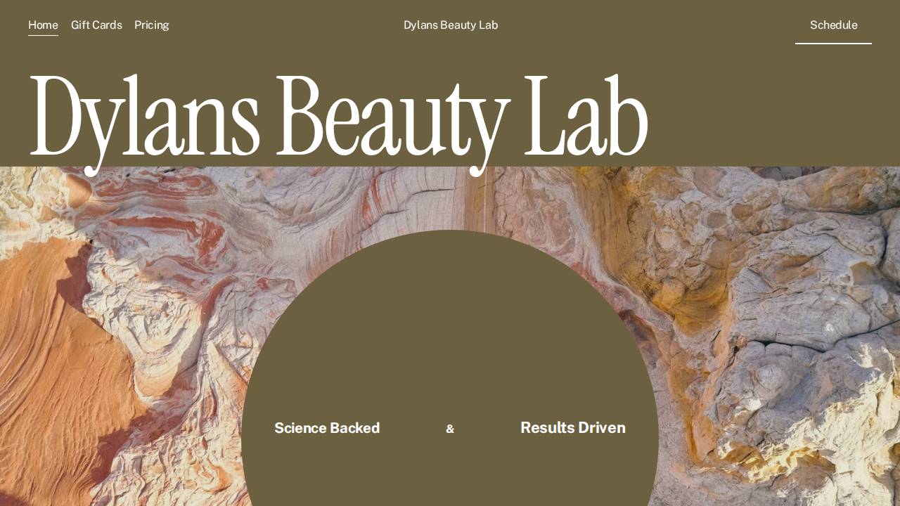 Dylans Beauty Lab website screenshot