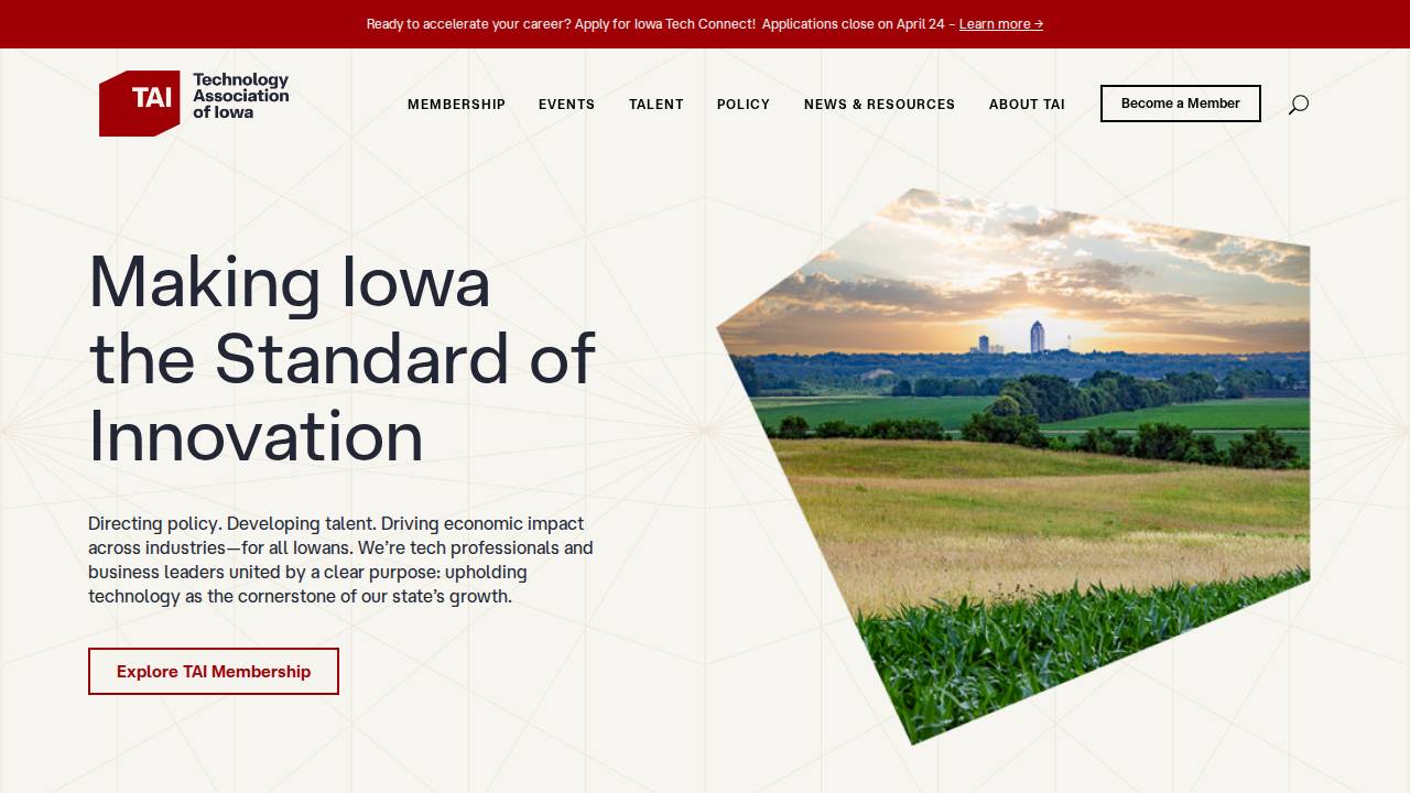Technology Association Of Iowa website screenshot