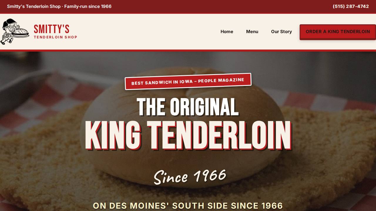 Smitty's Tenderloin LLC website screenshot