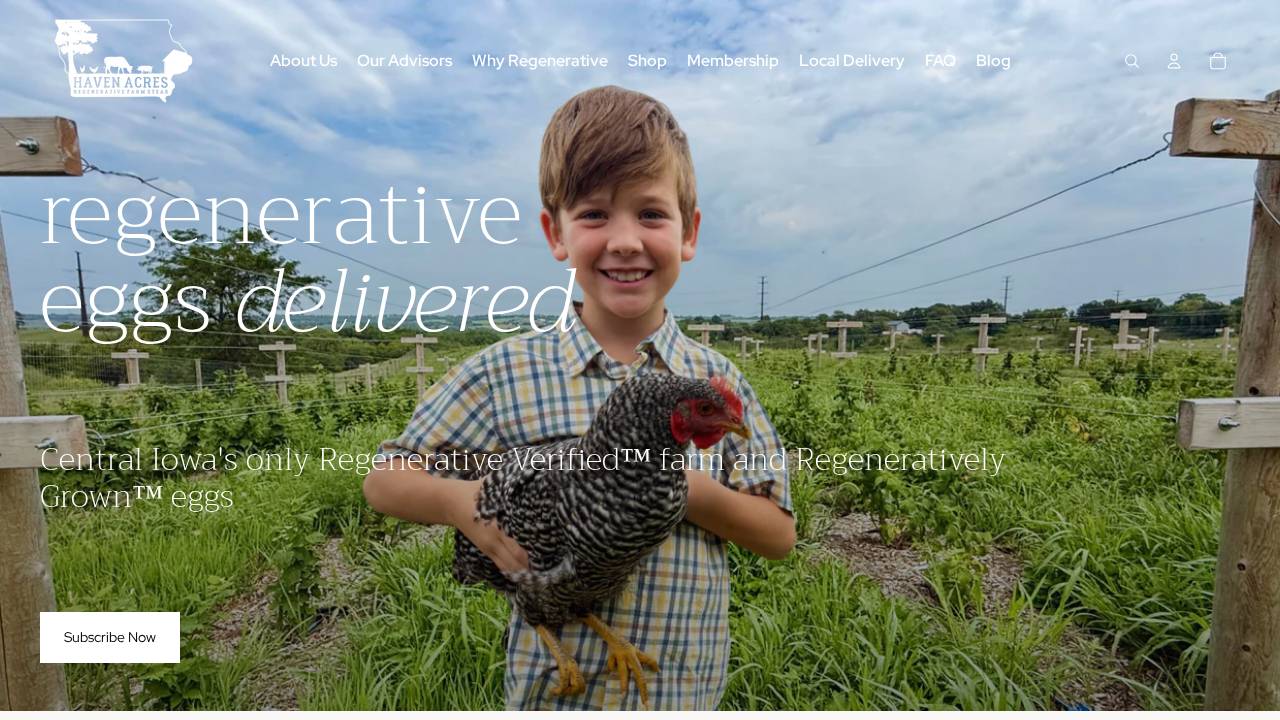 Haven Acres website screenshot