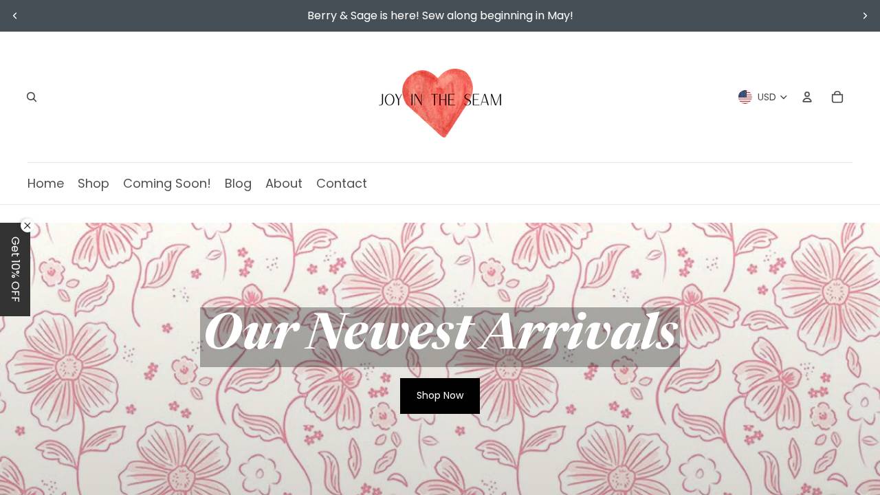 Joy In The Seam LLC website screenshot