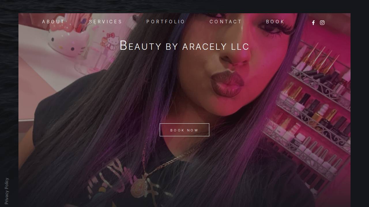 Beauty By Cara LLC website screenshot