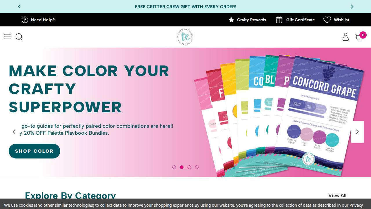 Taylored Expressions Inc. website screenshot