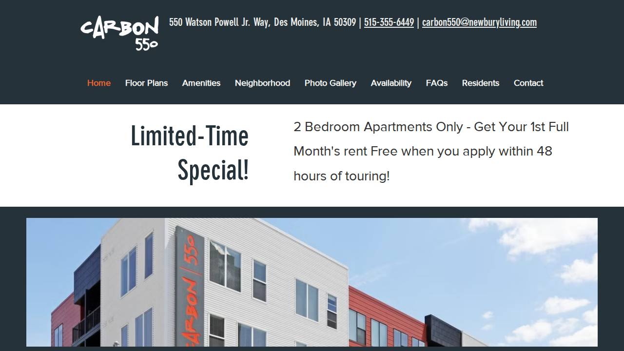 Silicon+carbon website screenshot