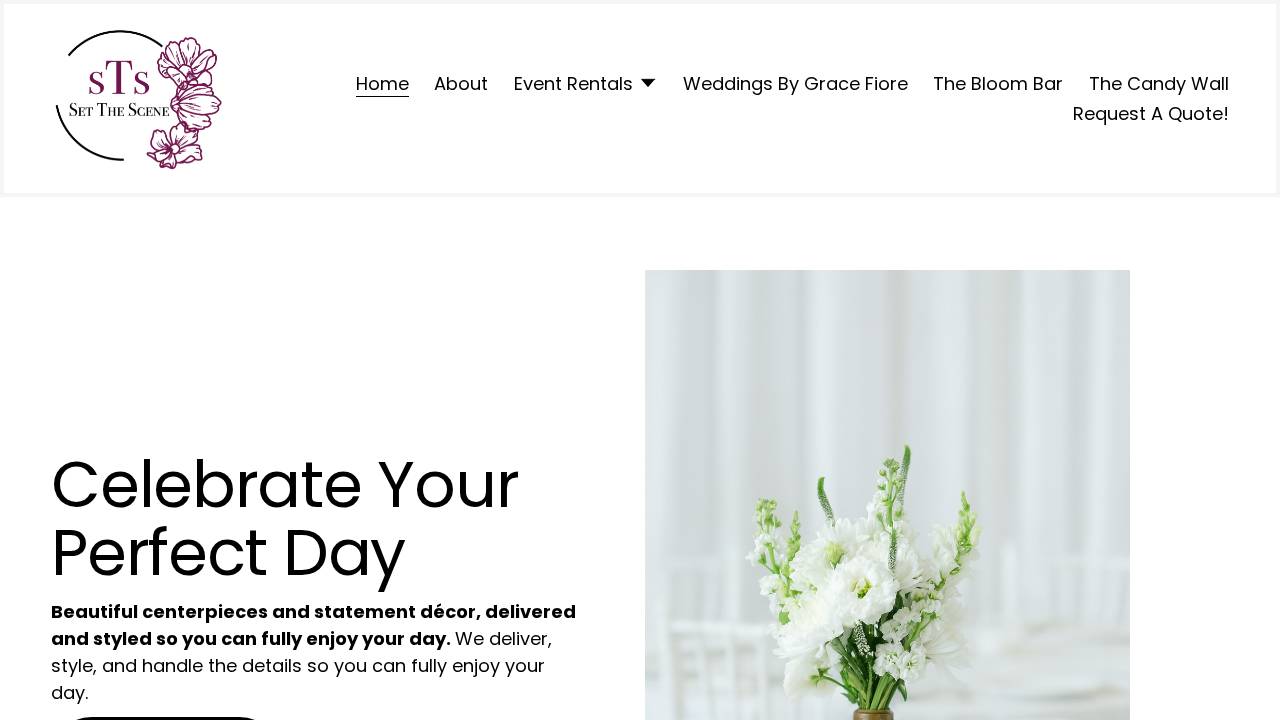 Set The Scene website screenshot