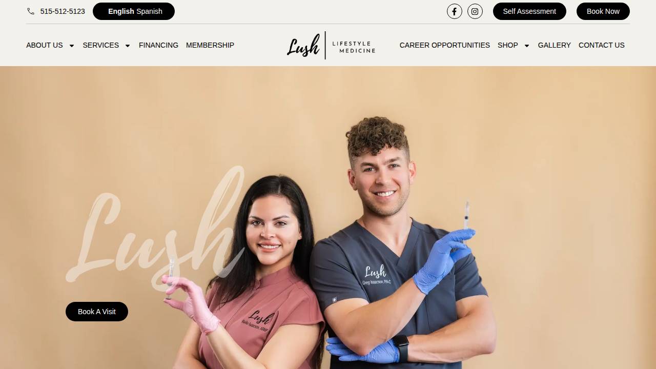 Lush Lifestyle Medicine website screenshot