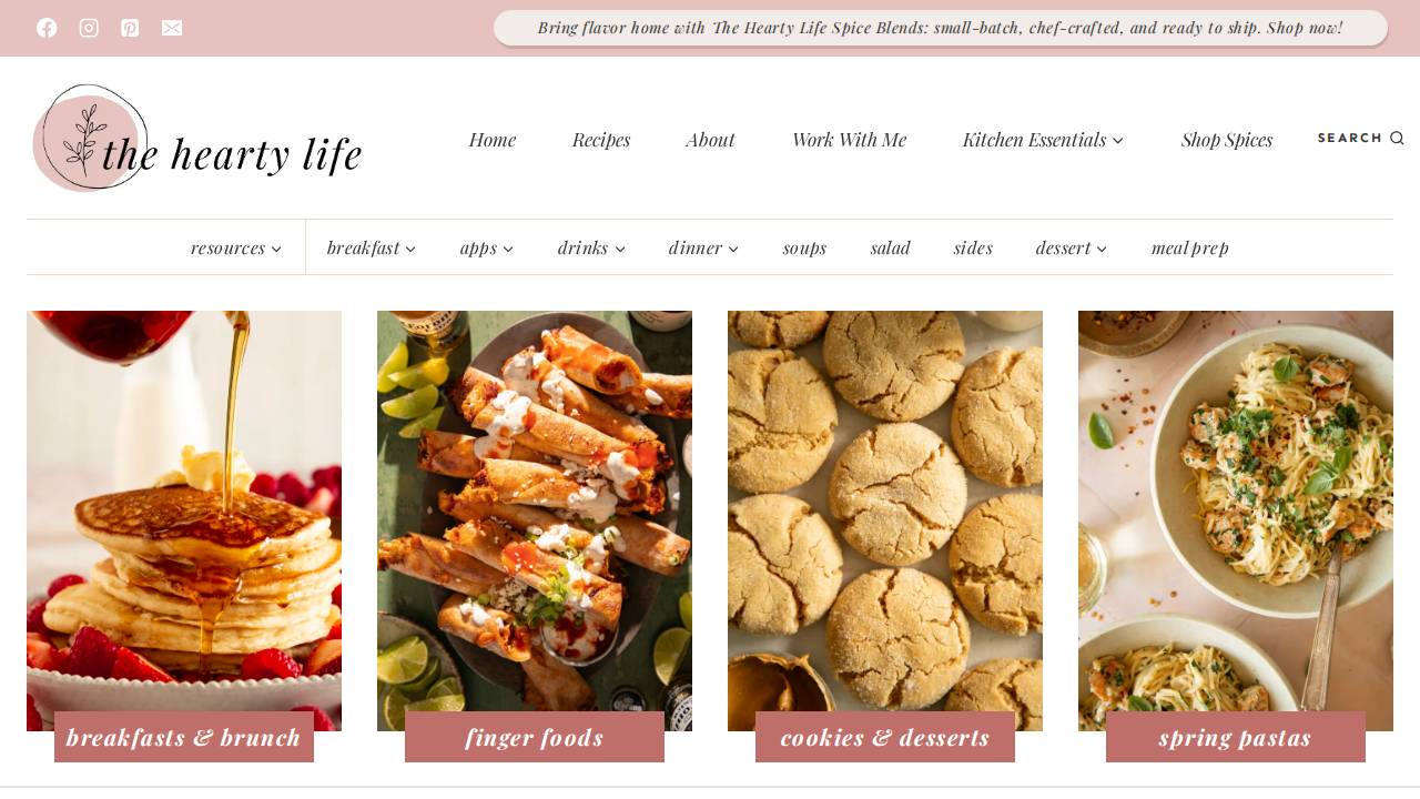 The Hearty Life website screenshot