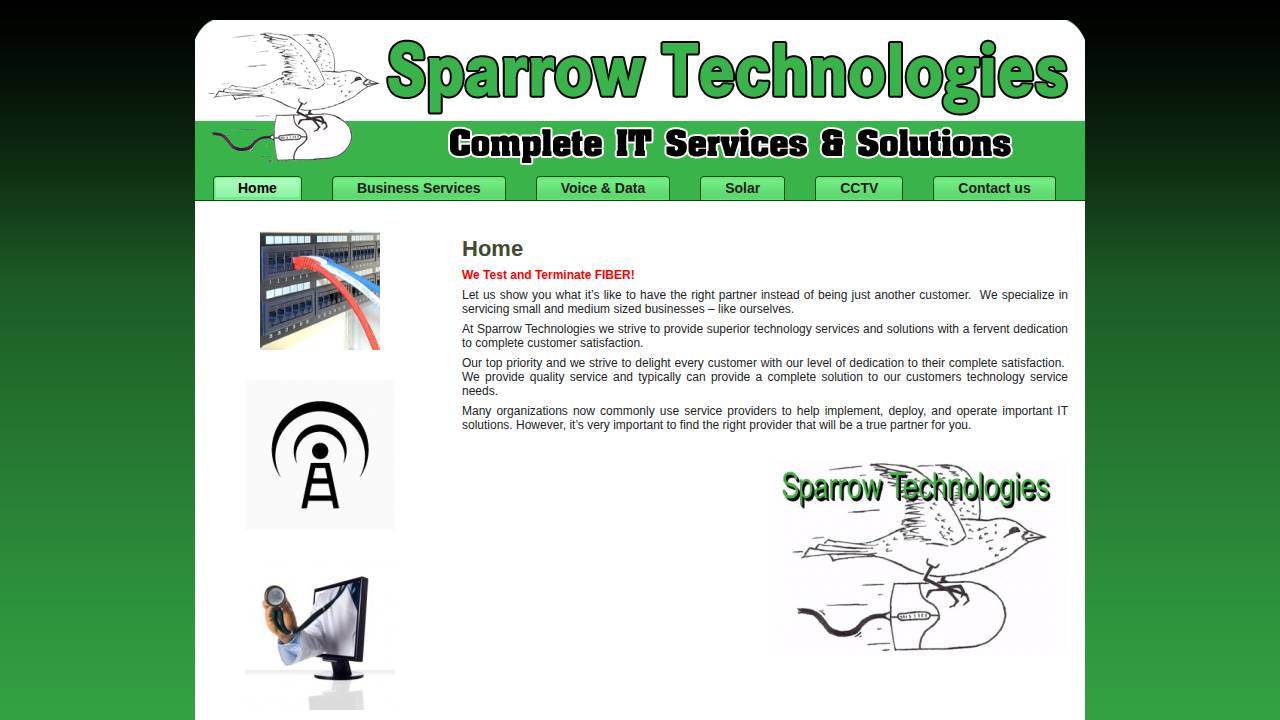 Sparrow Dsm LLC website screenshot