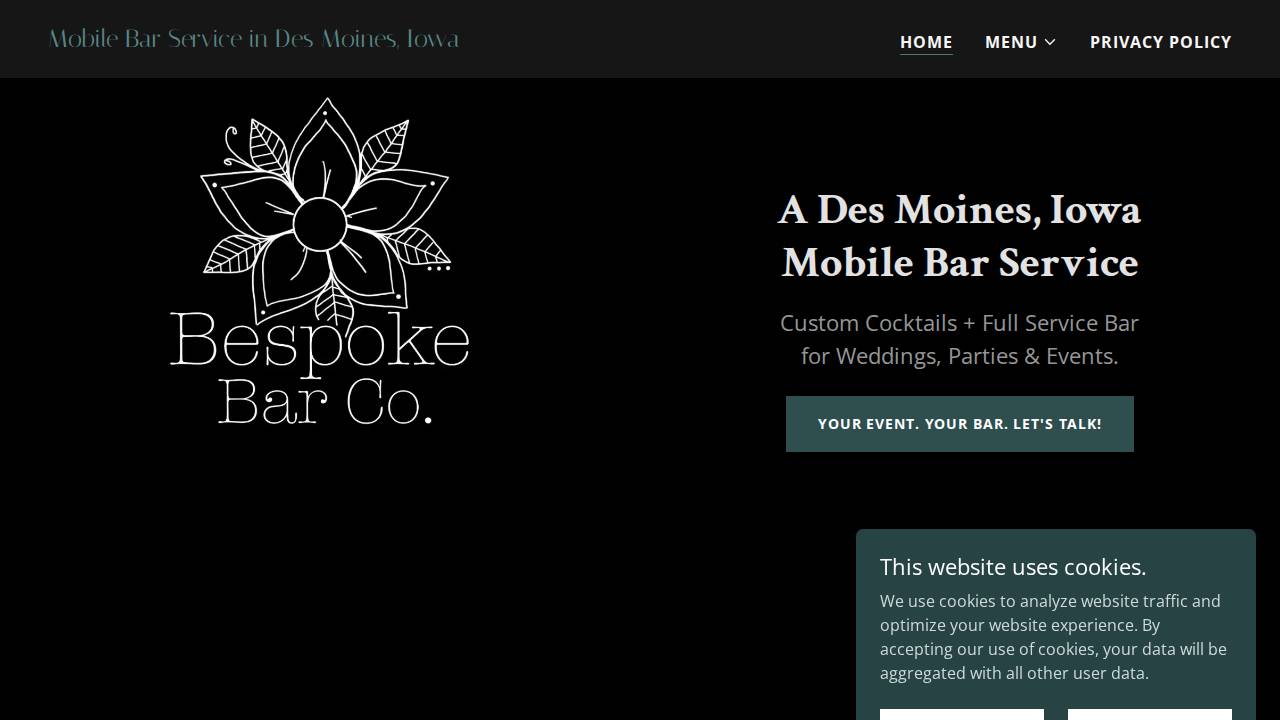 Bespoke Bar Company website screenshot