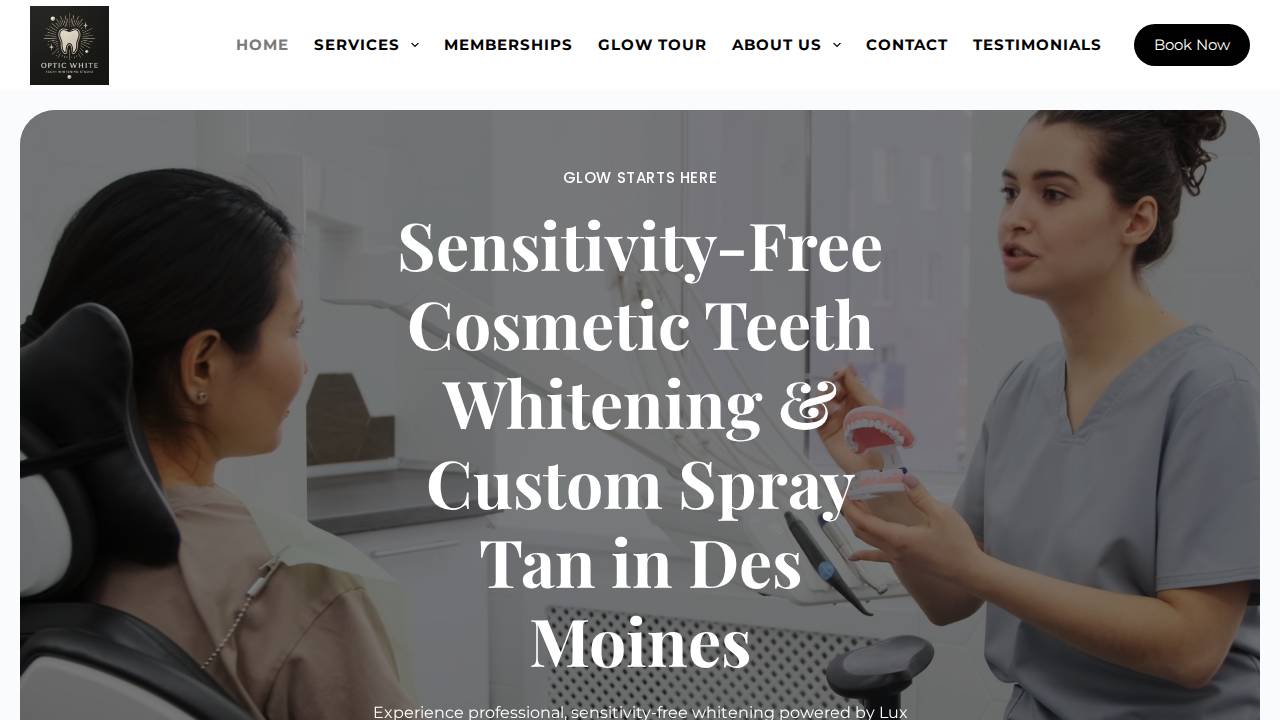 Optic White website screenshot