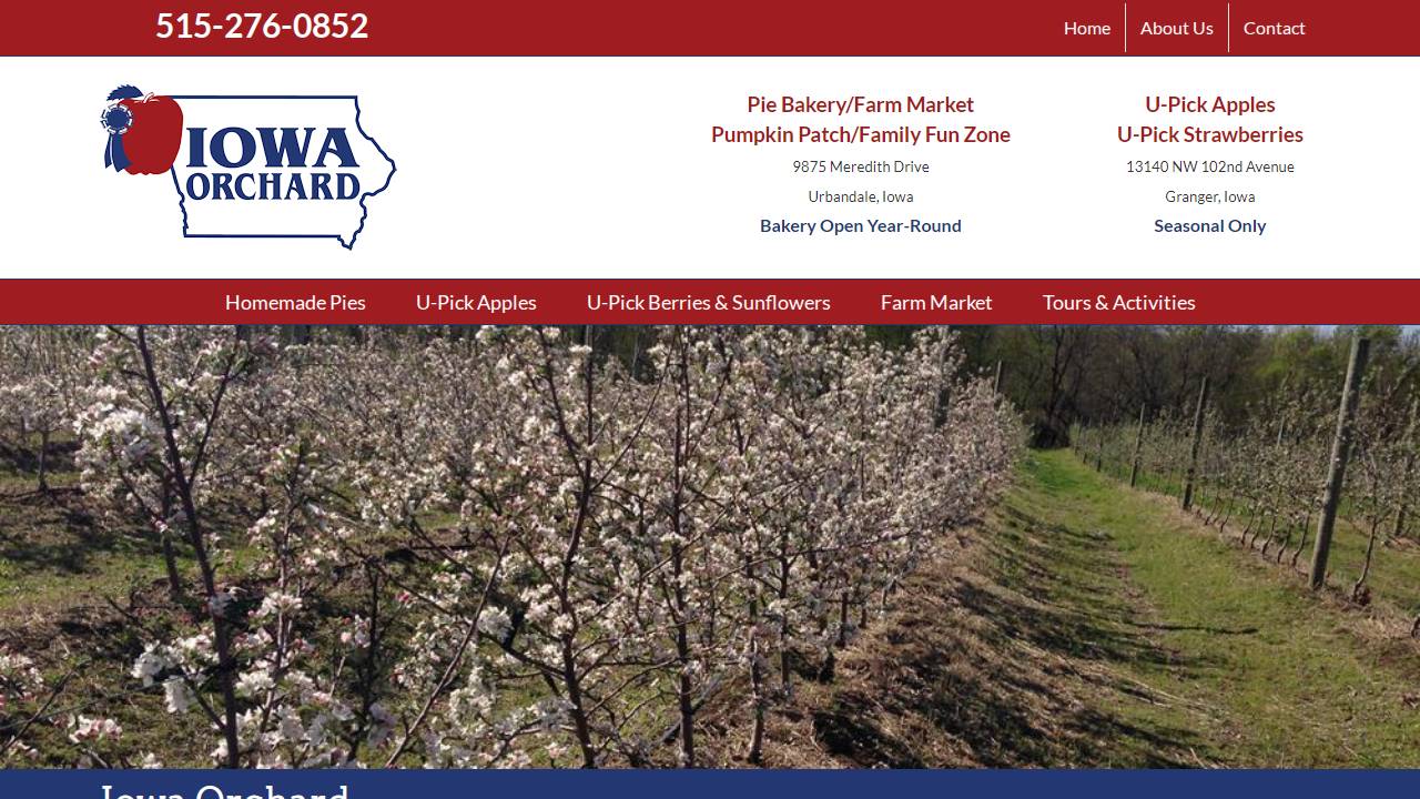 Hey Pumpkin Iowa website screenshot