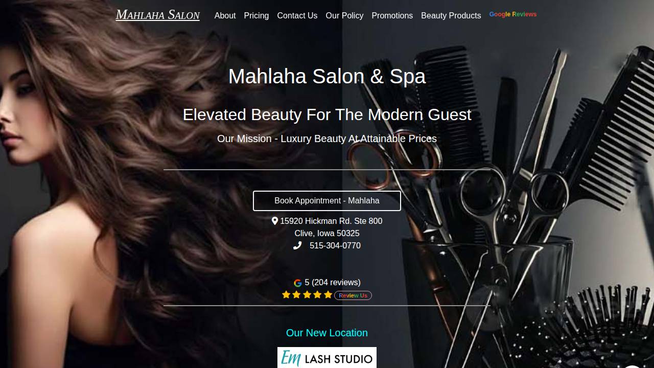 Hair Heaven Beauty Supply website screenshot