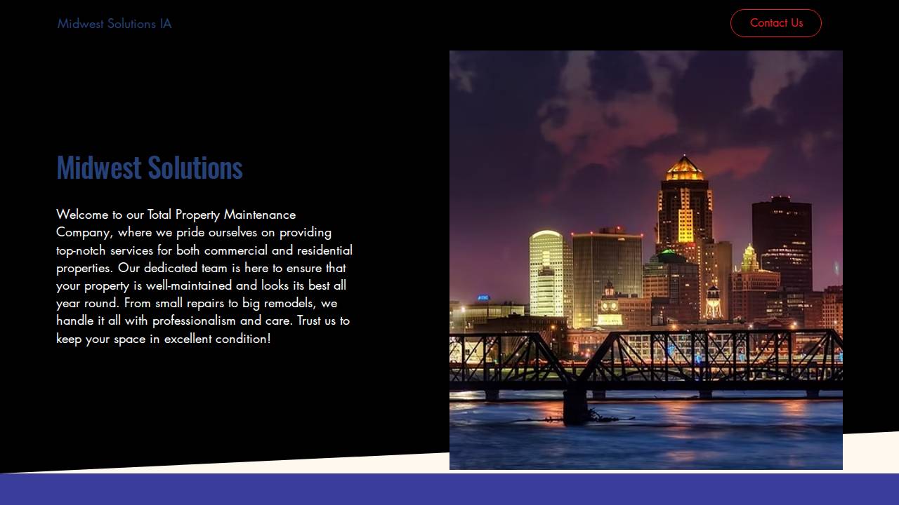 Midwest Commercial Maintenance Services website screenshot