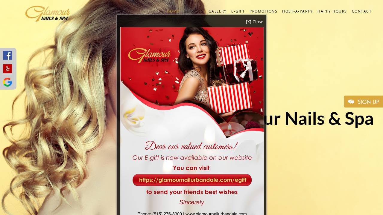 Serenity Nail Bar website screenshot