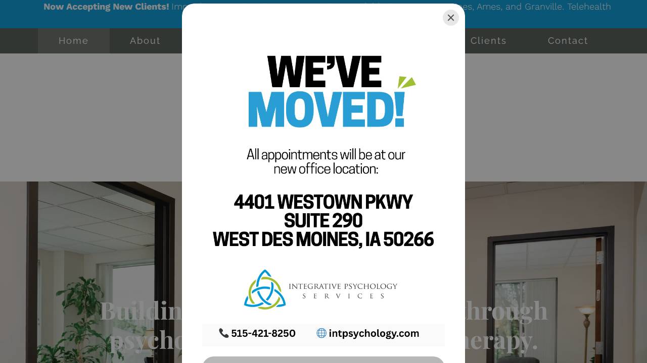 Justin Derry, LMHC website screenshot