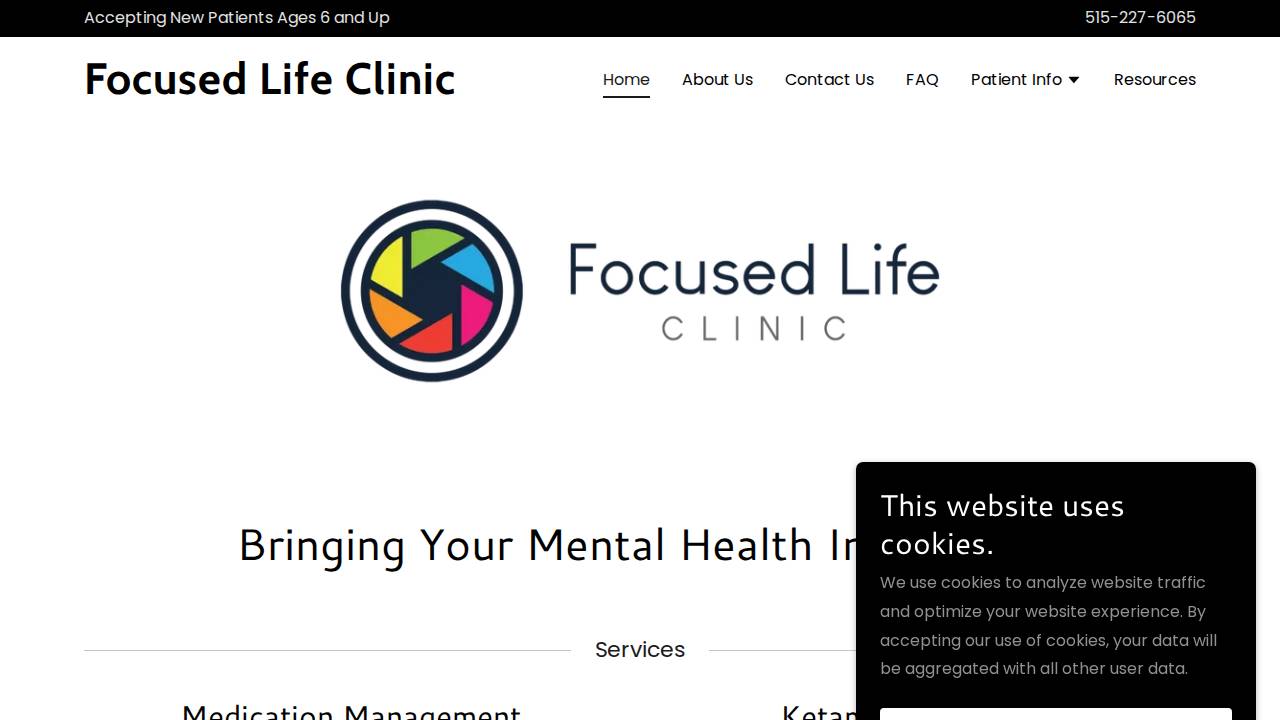 Focused Life Health Care PC website screenshot