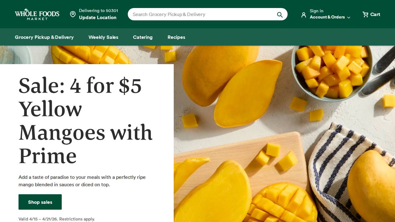 Foods Inc. website screenshot