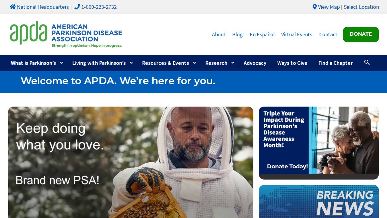 Kristen Ganfield, O.T website screenshot