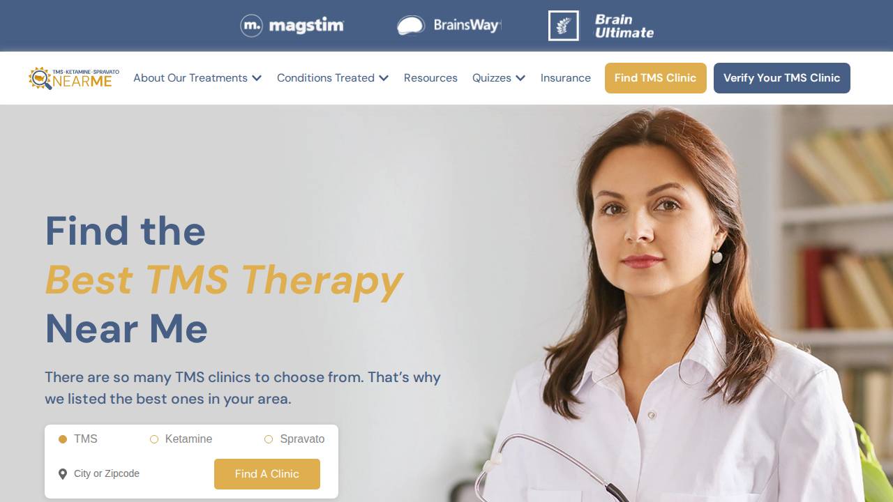 Achieve Tms Centers Central PC website screenshot