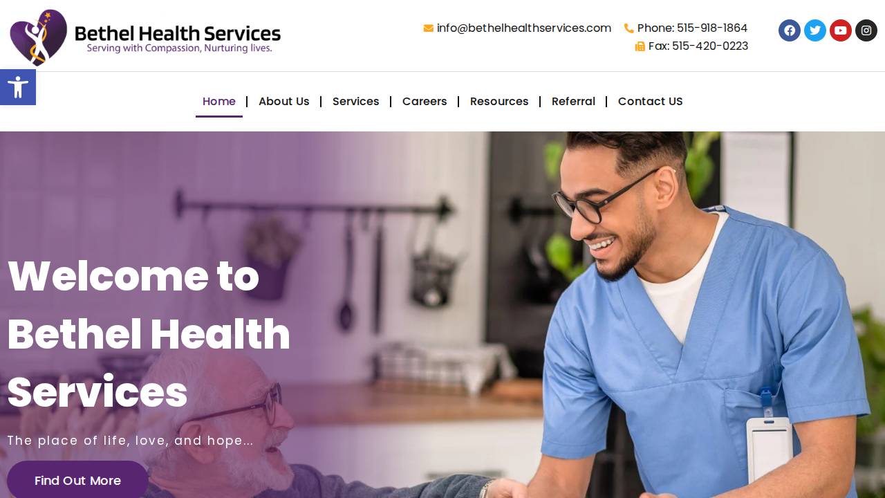 Bethel Health Services LLC website screenshot