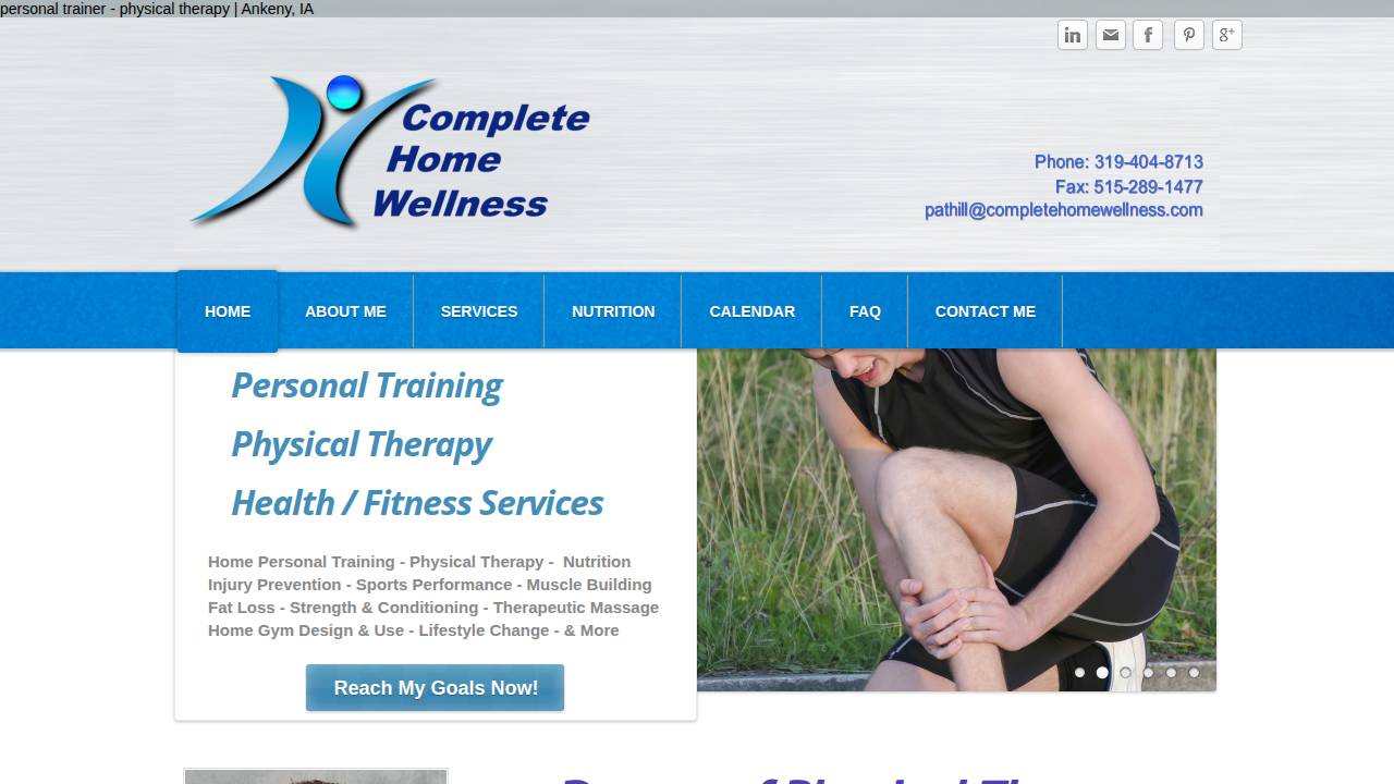 Complete Home Wellness website screenshot