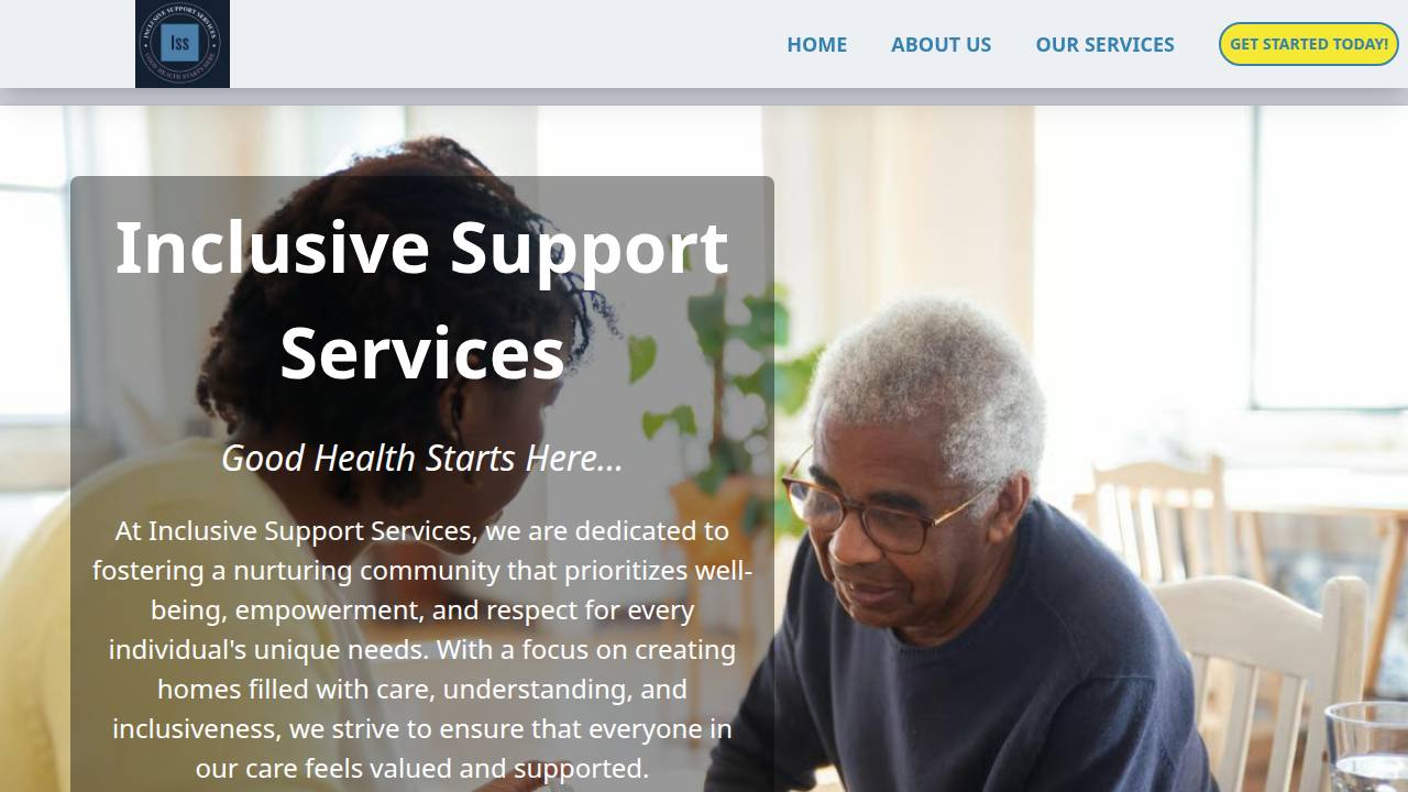 Inclusive Support Services LLC website screenshot