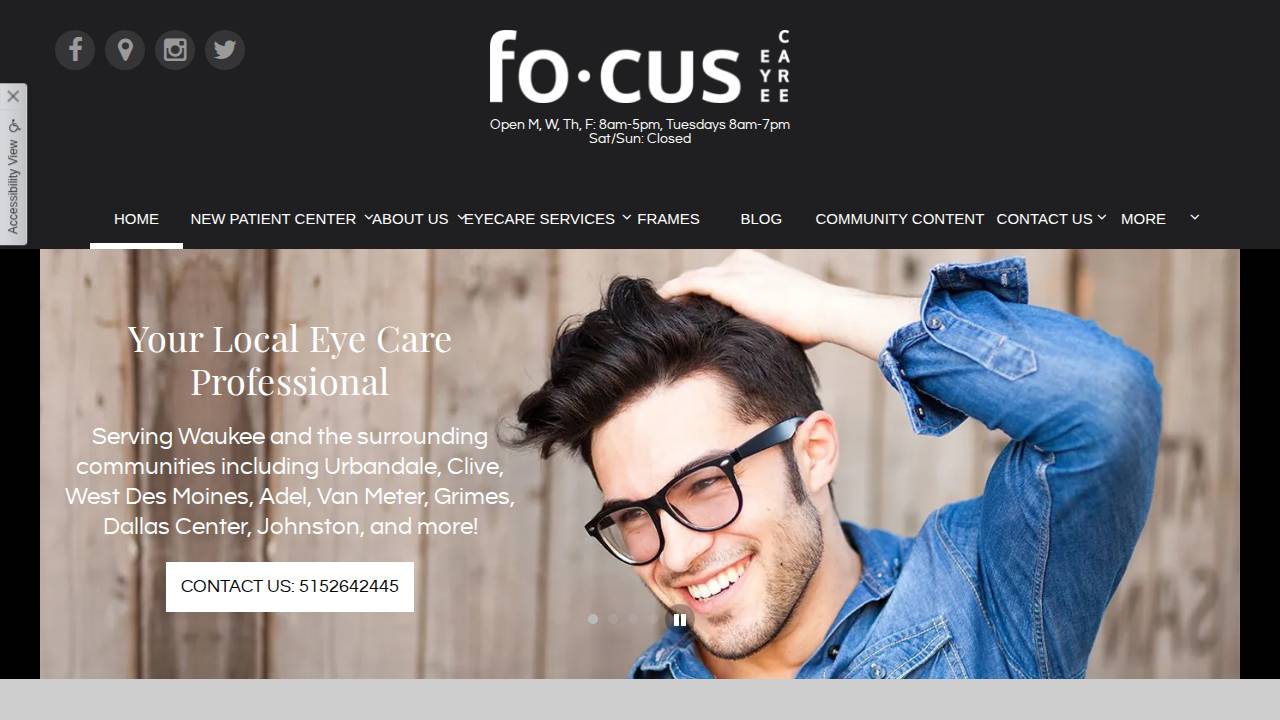 Lindsay Kleve, O.D website screenshot