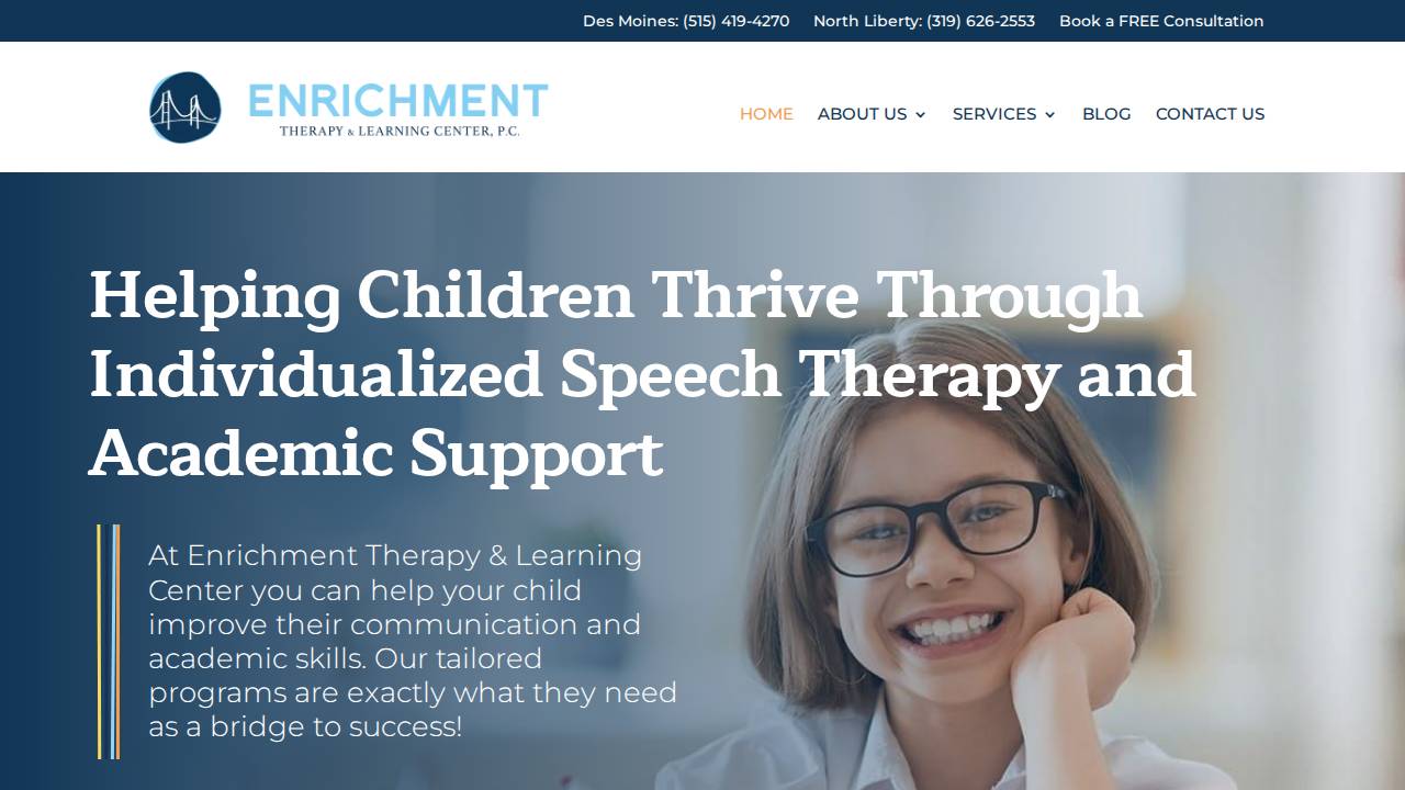 Kelsey Coaldrake, MA CCC-SLP website screenshot