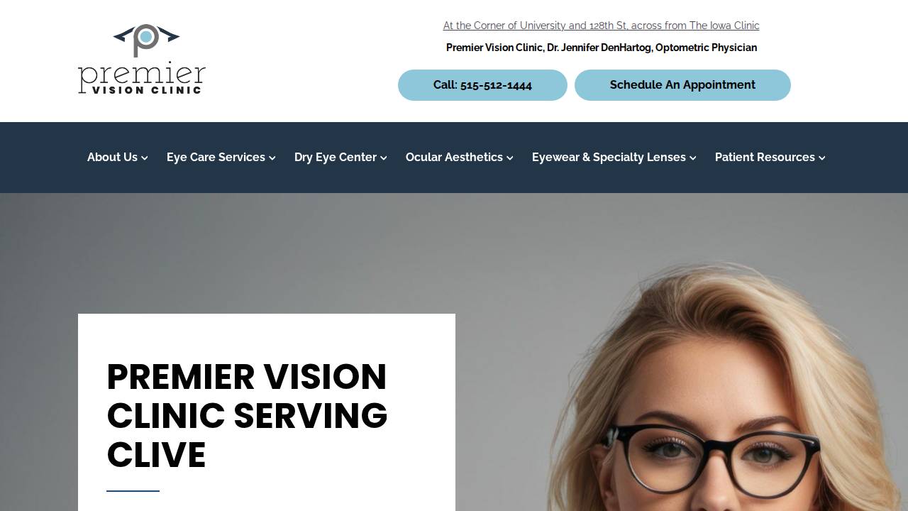 Jennifer Denhartog, O.D website screenshot