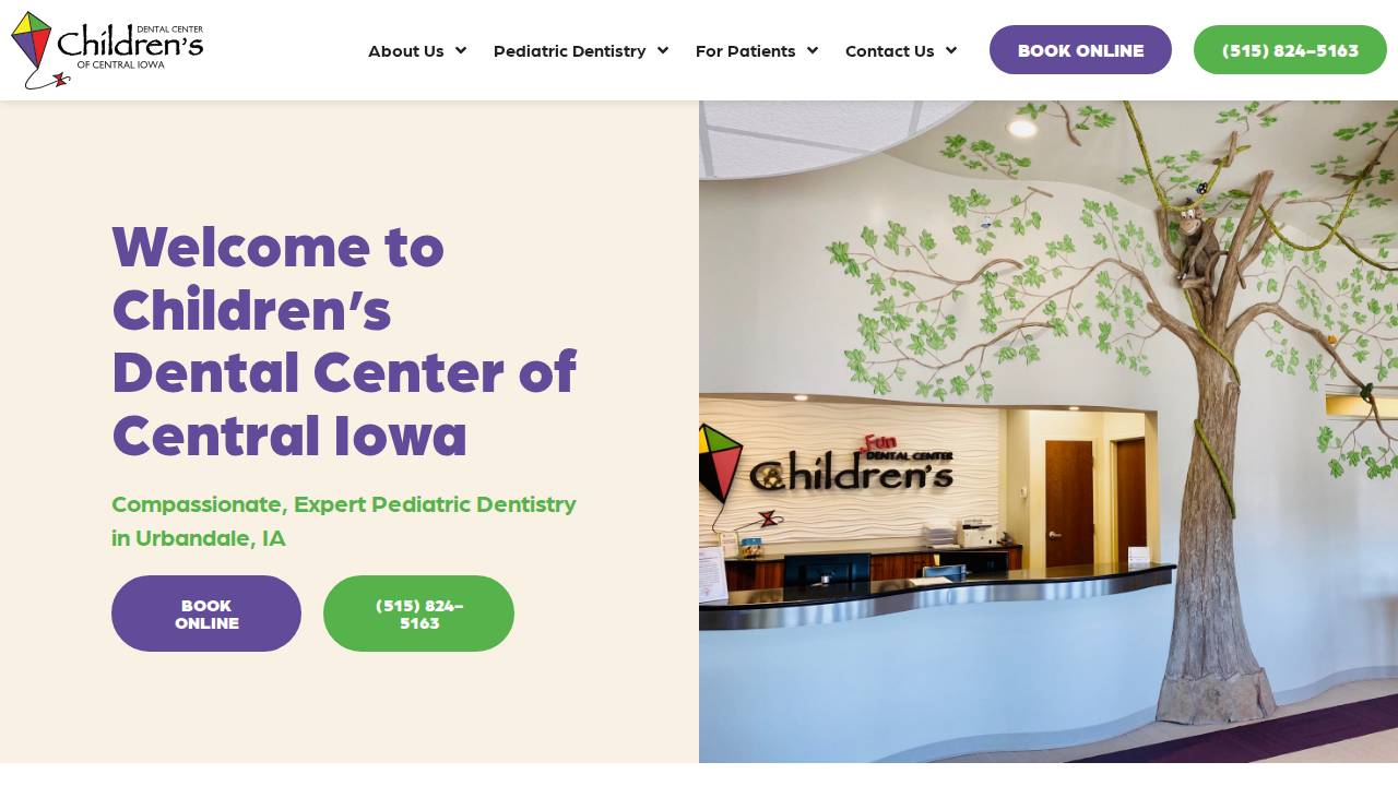 Dentistry For Children Of Iowa PLLC website screenshot