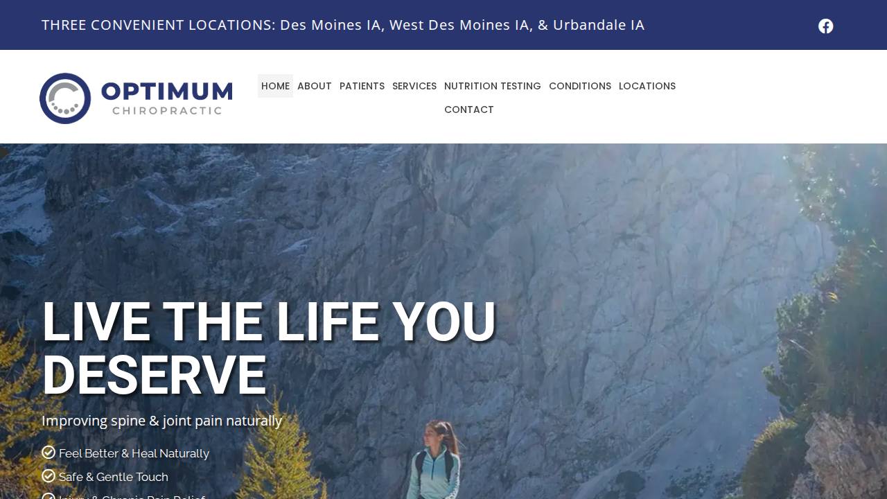 Koester Chiropractic Clinic Inc. website screenshot