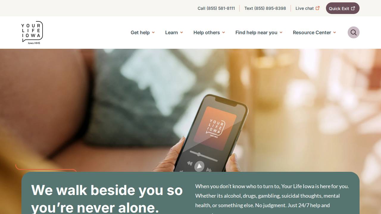 Des Moines Wellness Center website screenshot