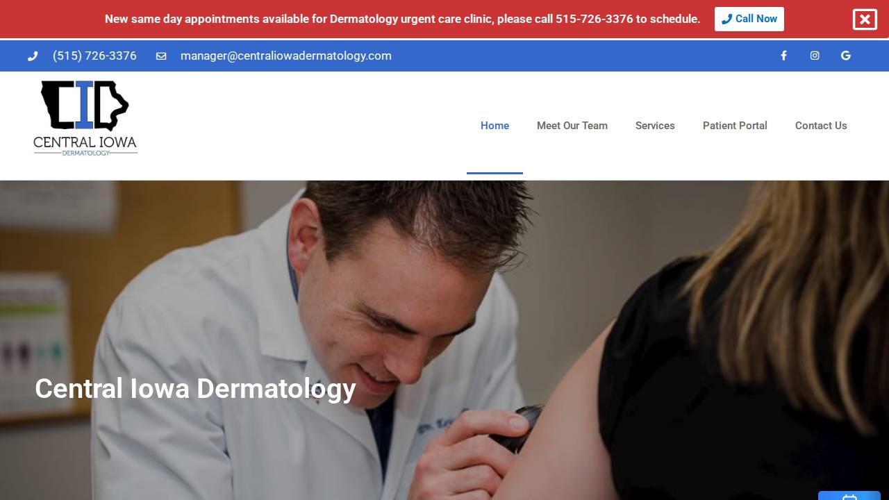 Eric Harlan, MD website screenshot