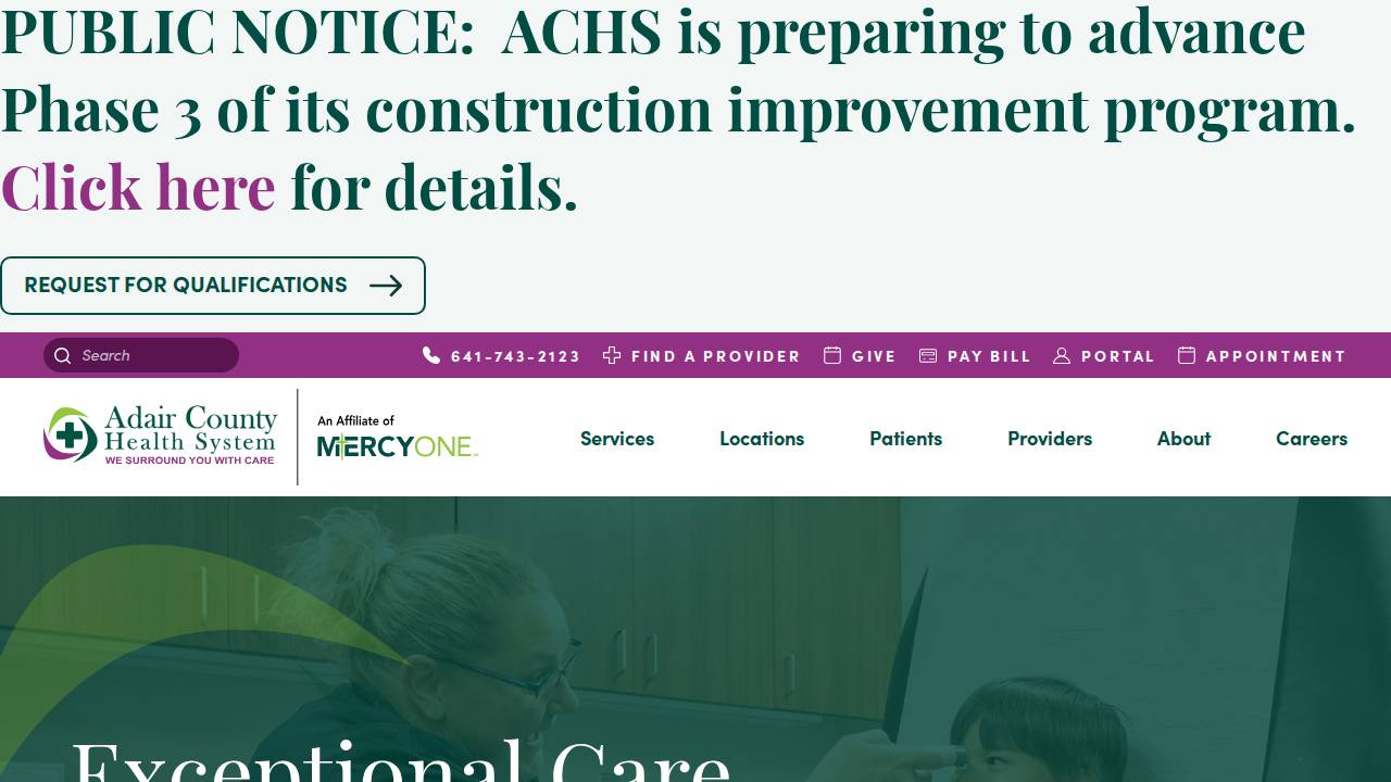 Iowa Physicians Clinic Medical Foundation website screenshot