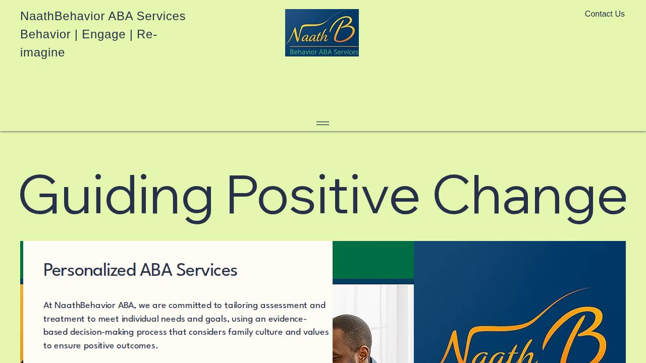 Naathbehavior Aba Services LLC website screenshot