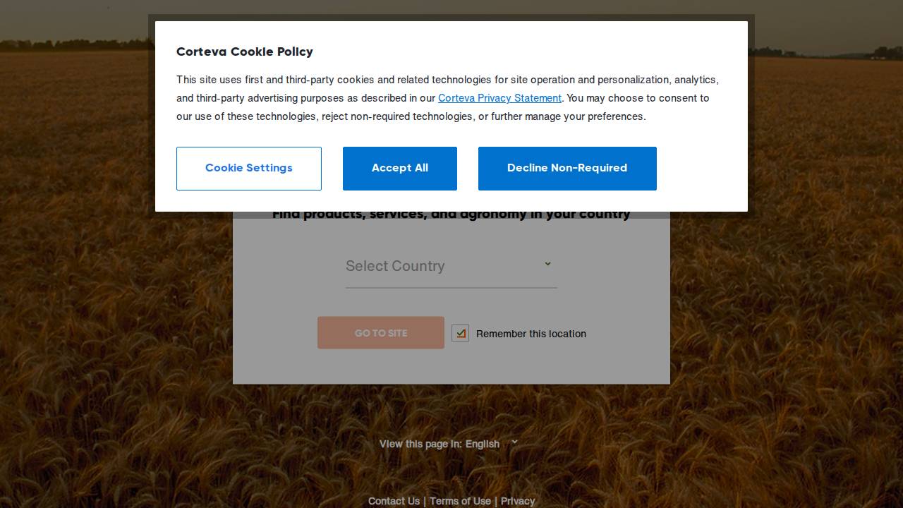 Pioneer Hi-Bred International, Inc.. website screenshot