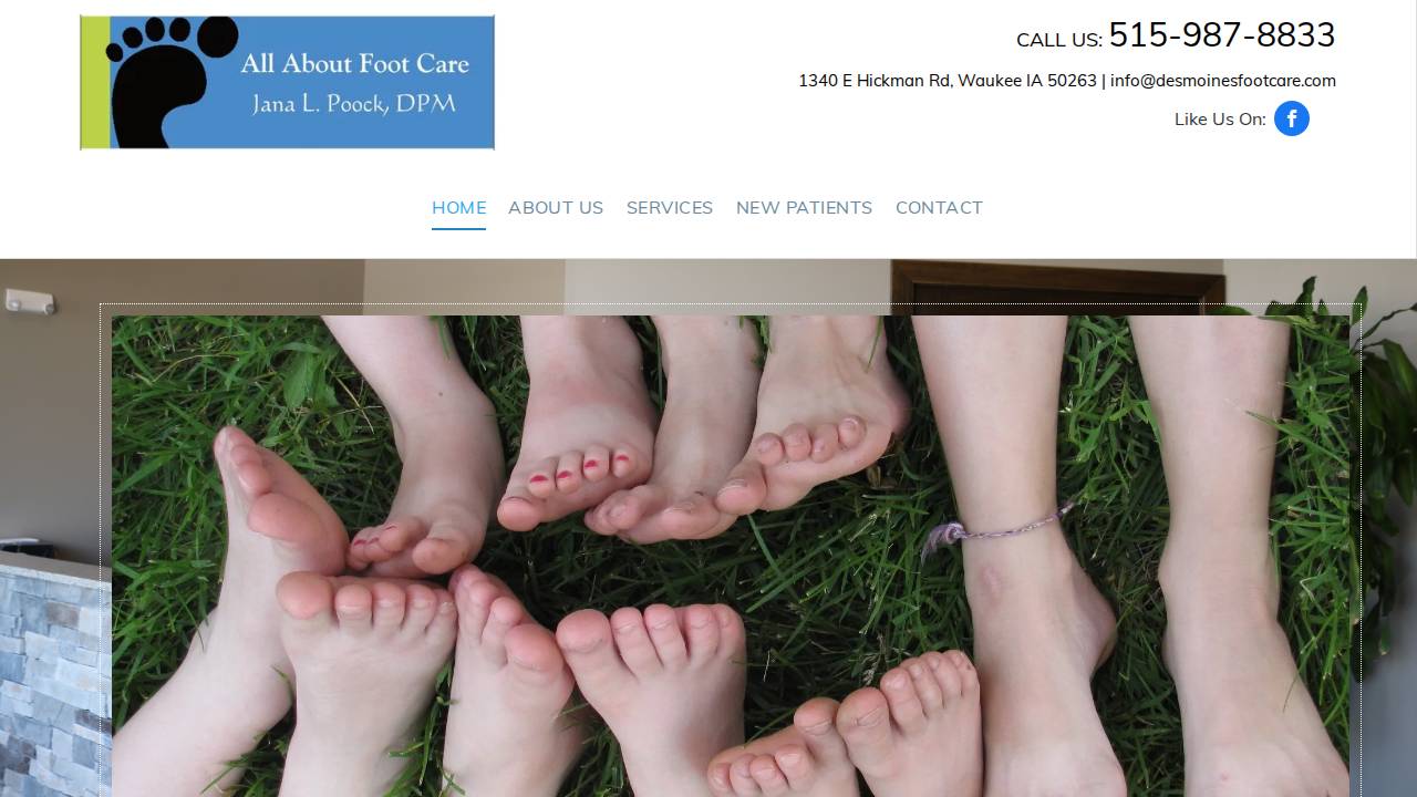 Jana Poock, DPM website screenshot