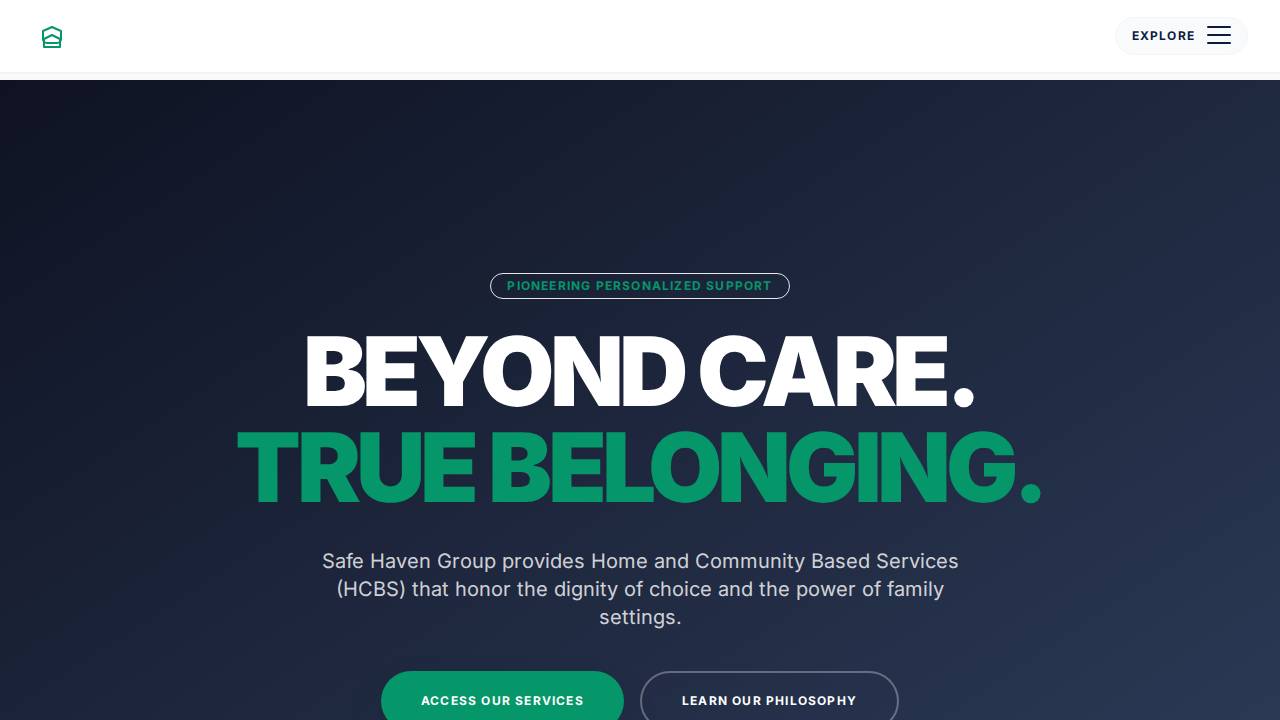Safe Haven Group LLC website screenshot
