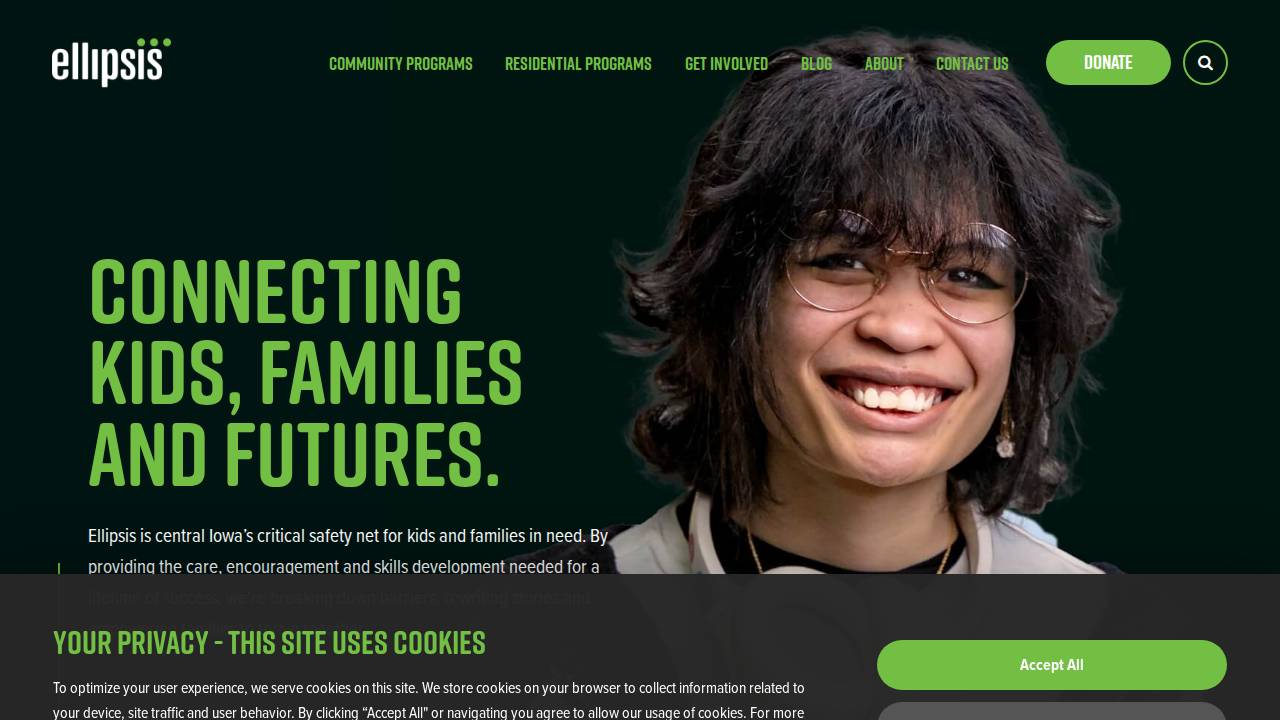 Youth Homes Of Mid-America website screenshot