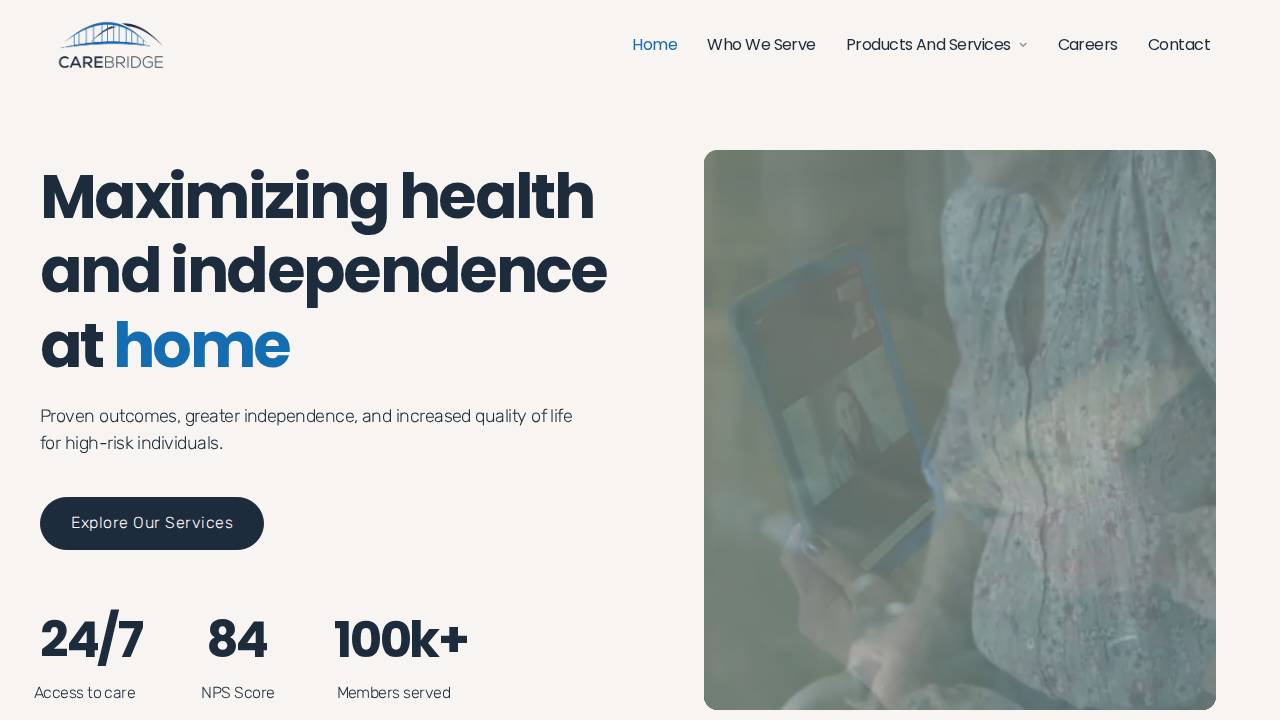 Carebridge Transportaton LLC website screenshot