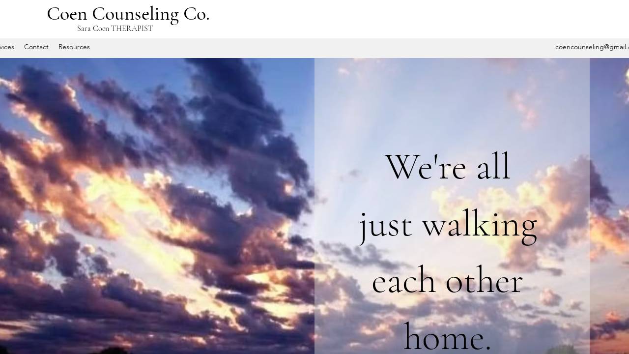 Coen Counseling website screenshot
