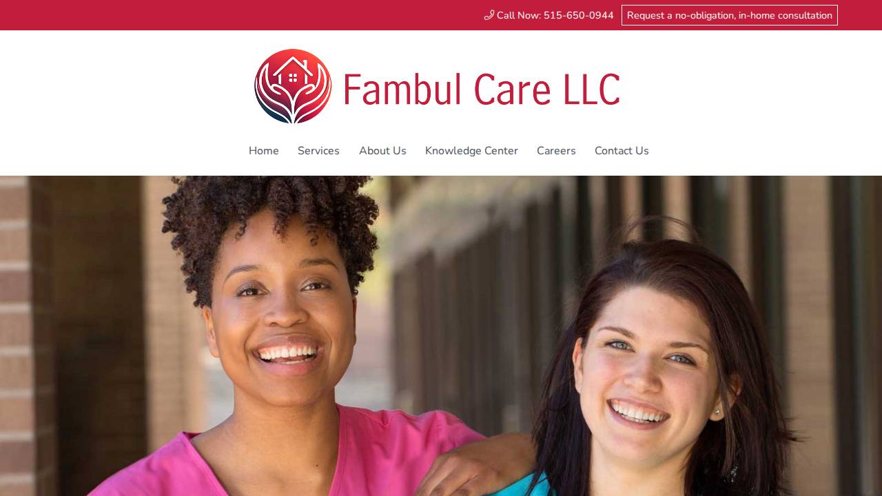 Fambul Care LLC website screenshot