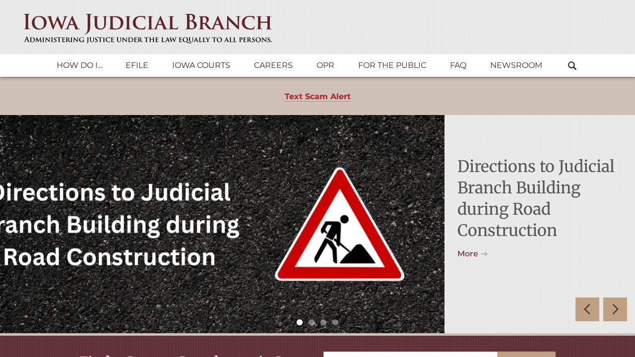 Justice Melroy website screenshot