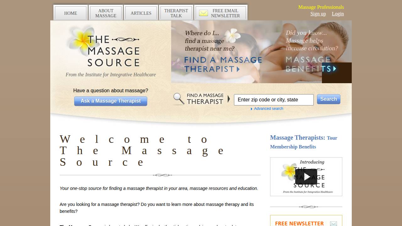 Trisha Wicks, LMT website screenshot